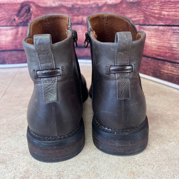 Franco Sarto Hyla Leather Grey Ankle Booties - Picture 4 of 14